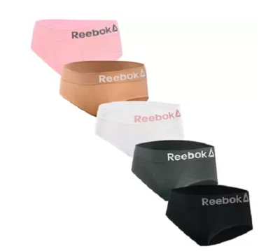 NEW Reebok Ladies 5-pack Seamless Hipster Stretch Performance Size Large - Image 1 of 3