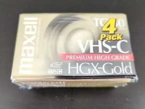 Maxell VHS-C TC-30 HGX-Gold Camcorder 2 Pack Blank Video Cassette Tapes - SEALED - Picture 1 of 2