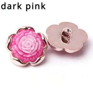 8pcs Rose Buttons Flower Craft Sewing for Costume Cardigan Sweater Decoration - Picture 1 of 23