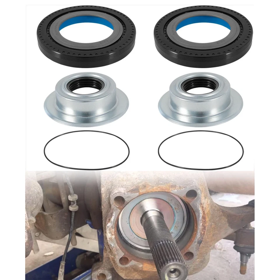 Kit de sellos antipolvo y sello de nudillo de vacío de eje delantero/junta tórica de cubo para Ford F450 F350  Foto 1 de 4