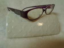 COACH Designer Eyeglass Frames w/White Coach Case (Maroon w/Silver Highlights)