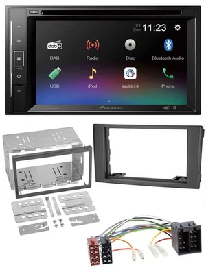 Pioneer Bluetooth MP3 USB 2DIN DAB DVD Autoradio für Iveco Daily 06-14 schwarz - Bild 1 von 4