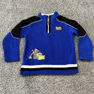 VIntage Y2K Bob The Builder Boys Size 5 Fleece Quarter Zip Sweater 2001 - Picture 1 of 4