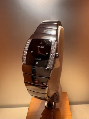 RADO NIB Sinatra Jubilee Ceramic Diamond Black Dial Quartz Watch R13578712 - Image 1 of 4