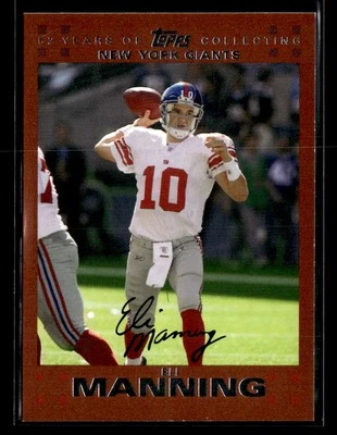 2007 Topps #30 Eli Manning Copper #/2007 - Image 1 of 2