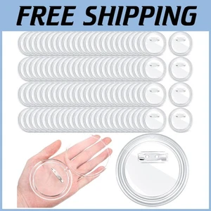 Transparent Button Badges for Crafts - Pack of 200 - Picture 1 of 9