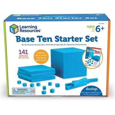 Learning Resources Plastic Base Ten Starter Set LER0930 Develops Number Sense 6+ - Image 1 of 4