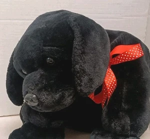 Realistic Black Labrador Retriever Lab Puppy Dog Floppy Plush Large 27" - Picture 1 of 8