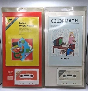 Tandy TRS-80 Ernies Magic Shapes & Colormath Cassette Software New Old Stock - Photo 1/7