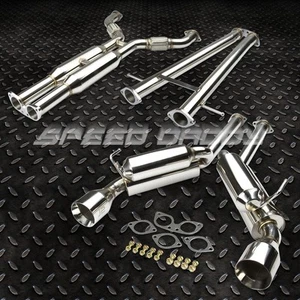 J2 FITS 07-13 G37 CUPÉ ACERO INOXIDABLE CATBACK ESCAPE ALTA POTENCIA SILENCIADOR DOBLE PUNTA 4.5" - Imagen 1 de 1
