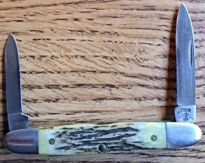 Vintage Case XX 05263 Pocket Knife  Bone Handle 2-Blade Made in USA - Image 1 of 4