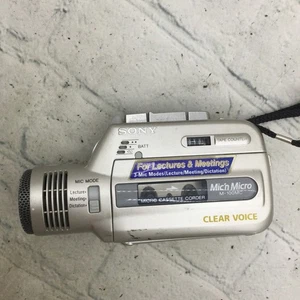 Sony Micro Cassette Voice Recorder M-100MC Mic'n Micro Handheld Gray-PARTS - Picture 1 of 4