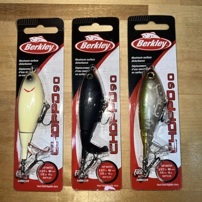 3 señuelos surtido berkley choppo 90 señuelo topwater 3 2/7" sonajeros 3 colores diferentes Foto 1 de 2