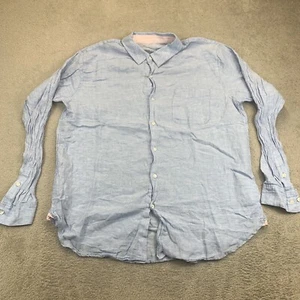 NWOT Lilly Pulitzer Men's Stuff Addison Shirt XL Blue 100% Linen - Picture 1 of 7