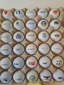 30 Logo Golf Balls Lot #050 Courses Brands Advertising Collectible vtg Money - Picture 1 of 5