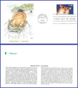 USA4 #3234 U/A FLEETWOOD FDC Bright Eyes Hamster - Picture 1 of 1