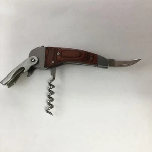 Laguiole L’eclair Corkscrew Wine Opener Waiter’s Friend in Stainless Steel, Wood - Picture 1 of 12