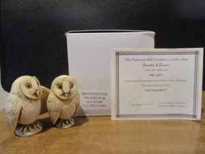 PROTOTIPO Harmony Kingdom Franklin & Eleanor Owls Hecho en Reino Unido CUERPOS DUROS SGN RARO - Imagen 1 de 5