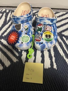 Levis X Crocs Limited Edition Classic Slide Wedge Multicolor Men Sz 6 - Picture 1 of 8
