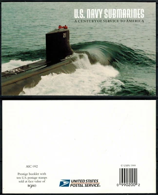 US #3377a MNH Booklet 2000 Navy Submarine Dolphin Holland Gate Ohio [BK279] - Image 1 of 3