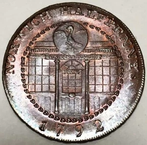 Conder - Norfolk D&H 28 Gem UNC - Norwich Halfpenny / Success to City of Norwich - Picture 1 of 2