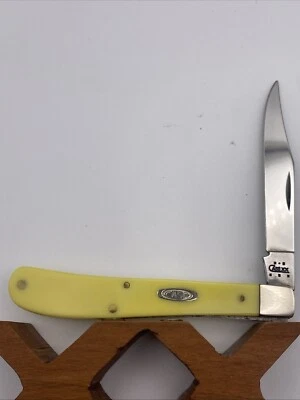 Case 31048 CV Yellow Synthetic Slimline Trapper Pocket Knife 2004 - Image 1 of 4