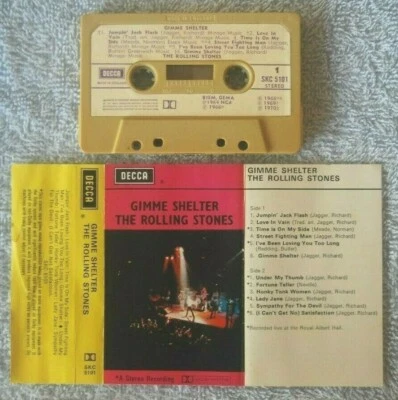 ROLLING STONES *GIMME SHELTER* ENGLAND CASSETTE 1971~SKC 5101~54 YEARS OLD L@@K - Image 1 of 4