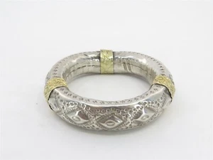 Antique Yemeni Bedouin or Omani Silver Bangle Bracelet with Jingle - Picture 1 of 7