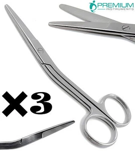 3× Universal Angled Scissor 5.5" Embroidery Dressmaking Surgical Instruments - Picture 1 of 5