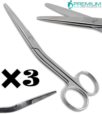3× Universal Angled Scissor 5.5" Embroidery Dressmaking Surgical Instruments - Image 1 of 4