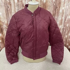 OFFLINE By Aerie Sherpa Lined Puffer Bomber Jacket Size Medium Plum Color - Picture 1 of 9