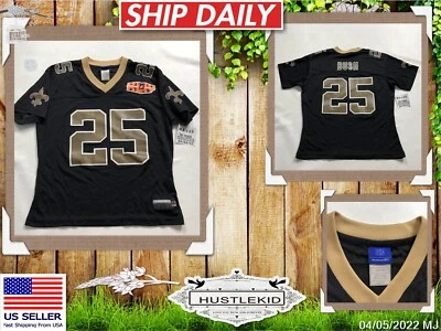 Camiseta Reebok Super Bowl New Orleans Saints NFL Reggie Bush #25 Mujer Mediana M Foto 1 de 4