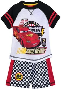 Disney Store Cars Lightning McQueen 2 PC Short Sleeve Pajama Set Boy Size 5/6 - Picture 1 of 1