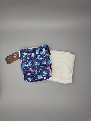 Baby Quokka Pocket Diaper One Size Fits All Unicorn Pattern Open Box - Image 1 of 4