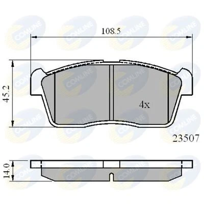For Suzuki Celerio 1.0 Genuine Comline Front Brake Disc Pads Set - Image 1 of 4