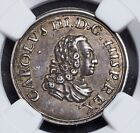 1759, Espagne, Charles III. Pièce d'argent 1 véritable "Proclamation de Valence". NGC AU-58 !