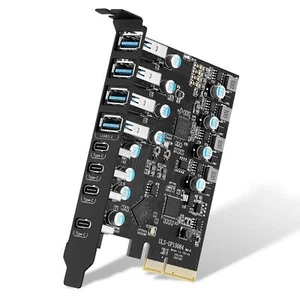 Carte d'extension USB 3.2 10 Gbps 8 Ports USB PCI Express Card pour PC de Bur... - Photo 1/7