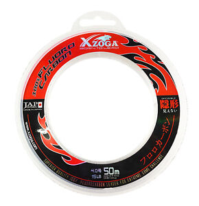 Xzoga 100% Fluorocarbon Invisible Fishing Leader Clear Line 15lb/50m 0.32 JAPAN