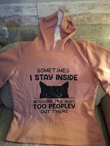 VETEMENTS Felpa con cappuccio divertente a volte sto dentro perché è troppo popolare là fuori