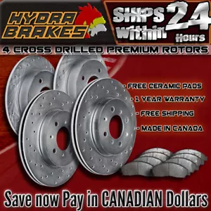 FITS 2011 NISSAN PATHFINDER Drilled Brake Rotors CERAMIC - Picture 1 of 1