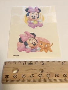Disney's Babies Vintage Vending Machine Sticker Wet Tattoo All Star Minnie Mouse - Picture 1 of 1