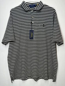 Polo Ralph Lauren Classic Fit Striped Soft Cotton Polo Shirt Men's Large - Picture 1 of 4