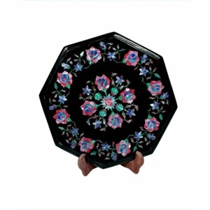 Table Top Inlay Marble Pietra Dura Art Coffee Room antique Stone Mosaic mop 12" - Picture 1 of 3