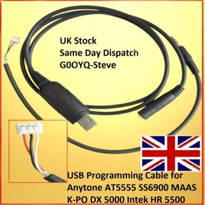 Cable de programación USB para Anytone AT5555 SS6900 MAAS K-PO DX 5000 Intek HR 5500 - Imagen 1 de 5