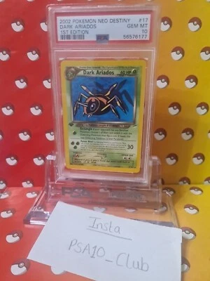 PSA 10 GEM MINT Dark Ariados 17 1ST EDITION 2002 Neo Destiny WOTC Pokemon Rare - Image 1 of 2