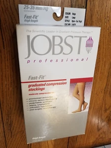Medias de compresión JOBST hasta el muslo ajuste rápido punta abierta 25-35-Hg GRANDES - Imagen 1 de 3
