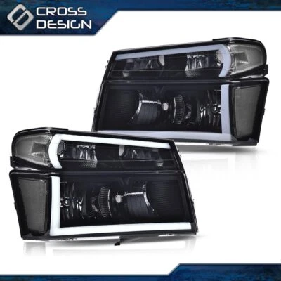 Faros LED DRL negros aptos para Chevy Colorado GMC Canyon 2004-2012  Foto 1 de 4