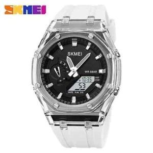 SKMEI Sport Led Light Digital Movement Alarm 2 Time Digital Water Resistant - Picture 1 of 3