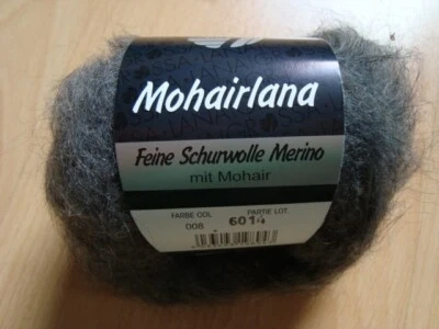 Lana Grossa Mohairlana Farbe 008 anthrazit NEU Wolle 1 Stück - Bild 1 von 2