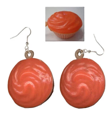 ENORMES PENDIENTES FUNKY CUPCAKES RETRO VINTAGE Extravagante Divertido Comida Dije Bisutería Foto 1 de 3